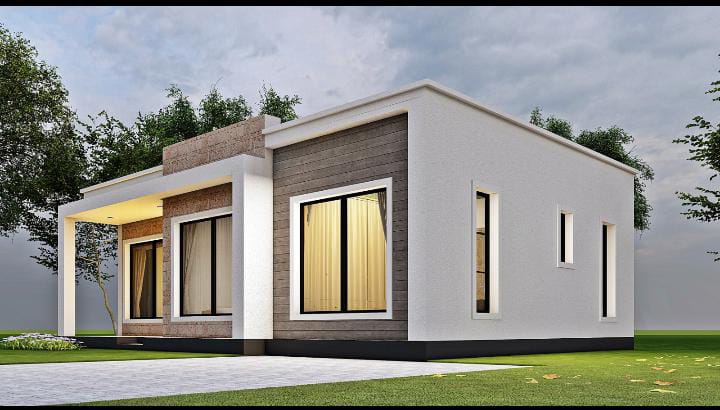 Flat Roof Modern Home